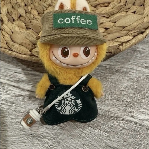 Accessories - Coffee Outfit Set for Mini Labubu V4 Pin for love